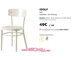 DOS SILLAS MODELO IDOLF IKEA