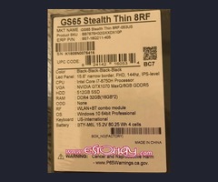 MSI 15.6 GS65/ MSI GT83VR-Titan Pro SLI/MSI ge62vr.