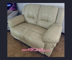 sofá reclinable de cuero