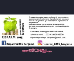 Risparmi 2015 -- venta de artículos escolares y juegos infantiles